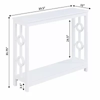 Ring Console Table With Shelf