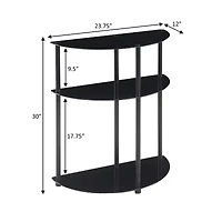 Design2go Glass Top Metal Console Table