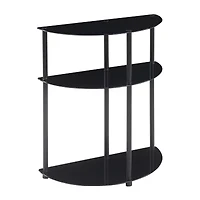 Design2go Glass Top Metal Console Table