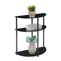 Design2go Glass Top Metal Console Table