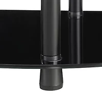 Design2go Glass Top Metal Console Table