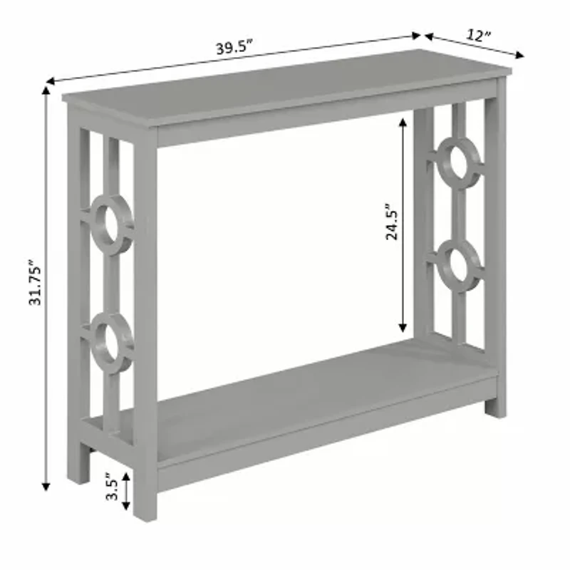 Ring Console Table With Shelf