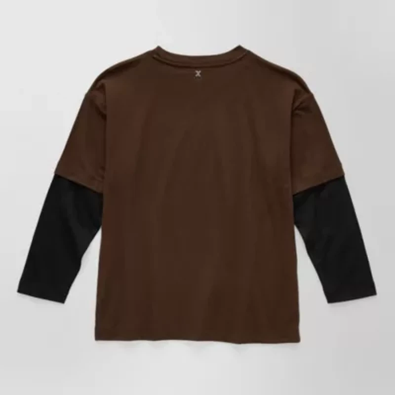 Xersion Little & Big Kid Boys Crew Neck Long Sleeve Active T-Shirt