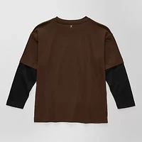 Xersion Little & Big Kid Boys Crew Neck Long Sleeve Active T-Shirt