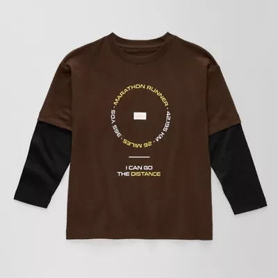 Xersion Little & Big Kid Boys Crew Neck Long Sleeve Active T-Shirt