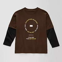 Xersion Little & Big Kid Boys Crew Neck Long Sleeve Active T-Shirt