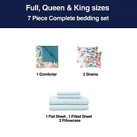 Home Expressions Raelynn Reversible Complete Bedding Set with Sheets