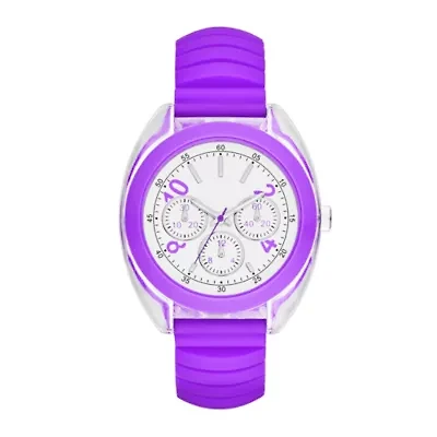 Womens Multifunction-Look Silicone Expansion Strap Watch