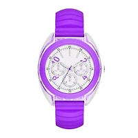 Womens Multifunction-Look Silicone Expansion Strap Watch