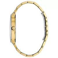 Bulova Futuro Mens Diamond Accent Gold Tone Stainless Steel Bracelet Watch 97d115