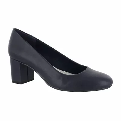 Easy Street Womens Proper Block Heel Pumps