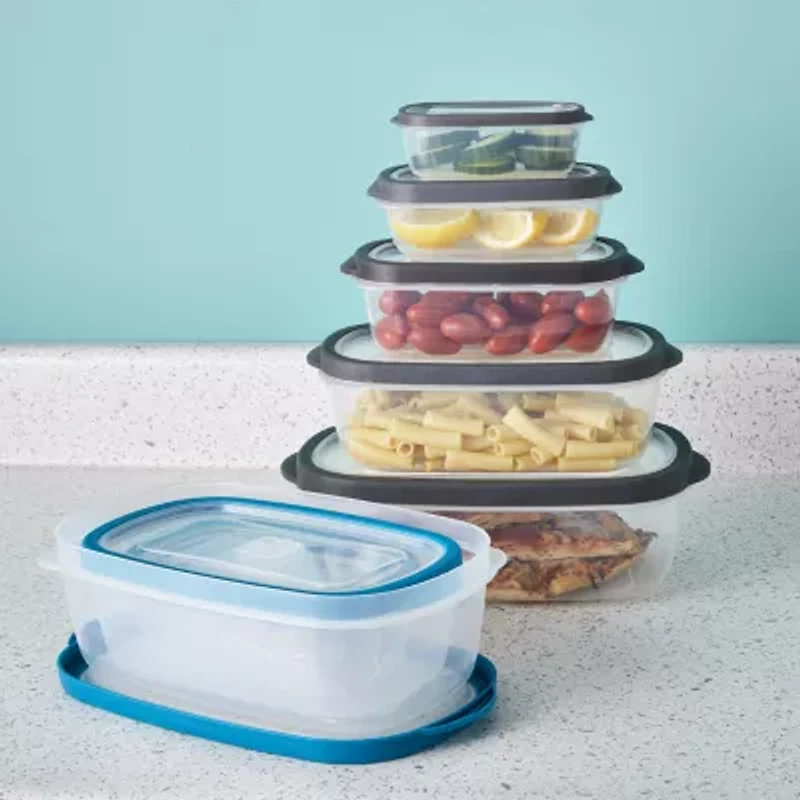 Farberware Vented Nesting 10-pc. Plastic Stackable Food Container