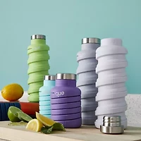 Que Collapsible Bpa Free Dishwasher Safe 20 Oz. Water Bottle