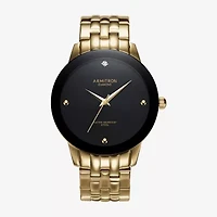 Armitron Armitron Mens Gold Tone Stainless Steel Bracelet Watch 20/4952bkgp