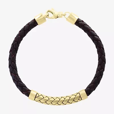 Effy  Mens 14K Gold Over Silver Cord Bracelet