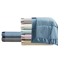 Madison Park Parkman Oversized Down Alternative Blanket with Satin Trim