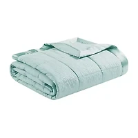 Madison Park Parkman Oversized Down Alternative Blanket with Satin Trim