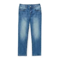 Thereabouts Little & Big Kid Girls Adjustable Waist Stretch Fabric Straight Leg Jean