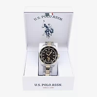U.S. Polo Assn. Us Polo Assn. Mens Two Tone Strap Watch Usc80726jc