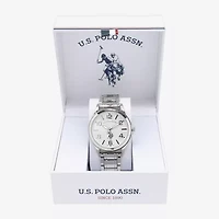 U.S. Polo Assn. Mens Silver Tone Strap Watch Usc80727jc