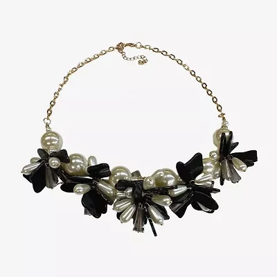 Bijoux Bar Resin Womens 17 Inch Statement Necklace