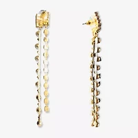 Bijoux Bar Linear Womens Simulated Pearl Drop Earrings