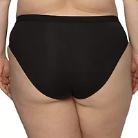 Curvy Couture Silky Smooth High Cut Brief Panty - 1364