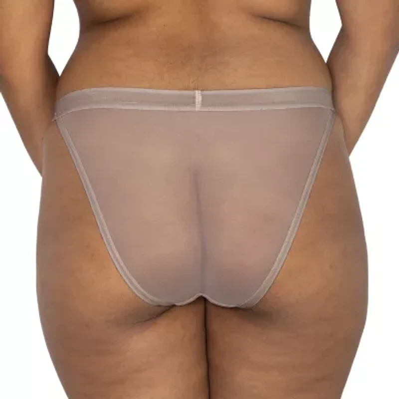 Curvy Couture Sheer Mesh String Bikini Panty - 1379