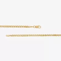 Womens 14K Gold Inch Link Necklace