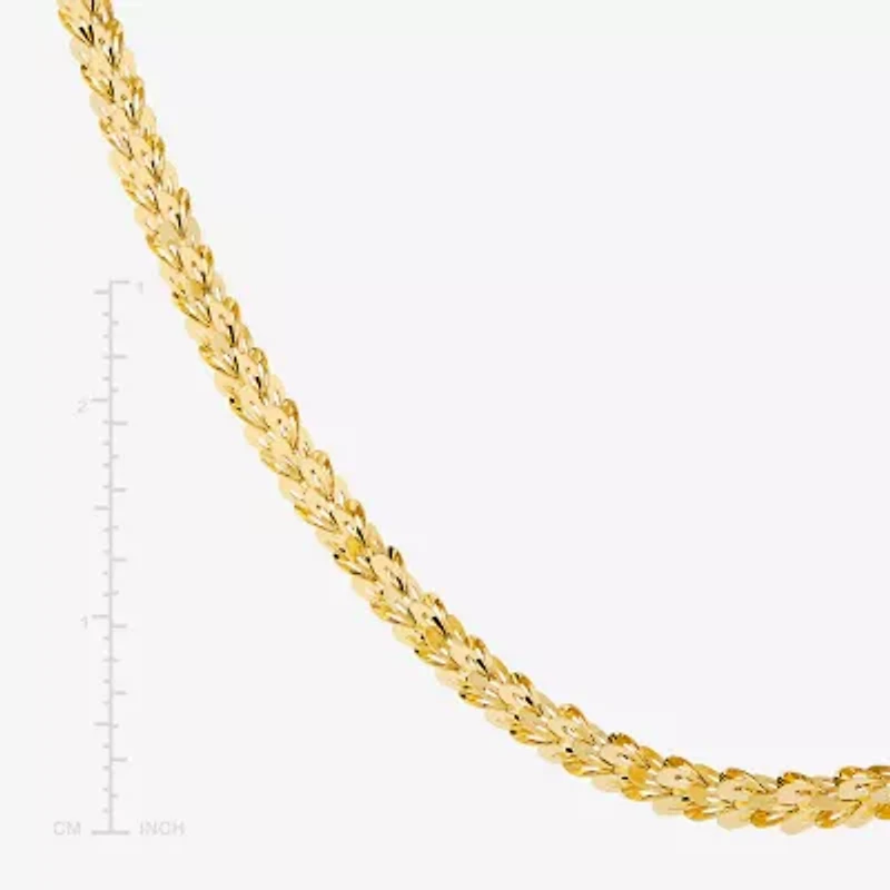 Womens 14K Gold Inch Link Necklace