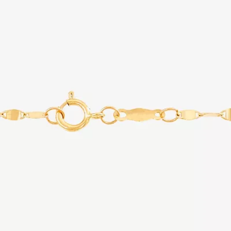 Womens 14K Gold 18 Inch Beaded Necklace