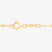 Womens 14K Gold 18 Inch Beaded Necklace