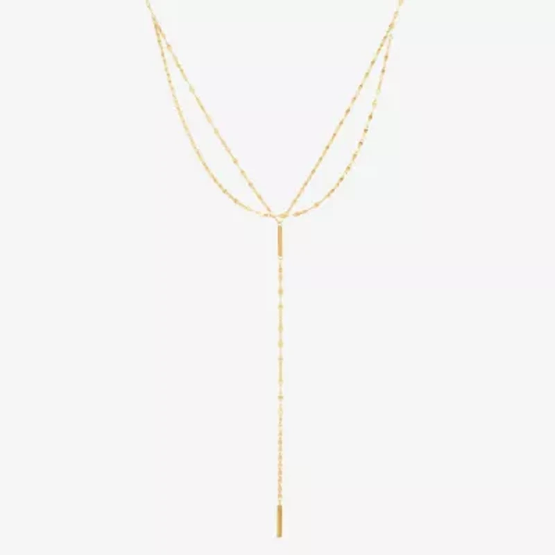 Womens 14K Gold 18 Inch Beaded Necklace