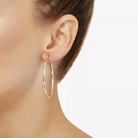 Womens 14K Gold 50mm Hoop Earrings