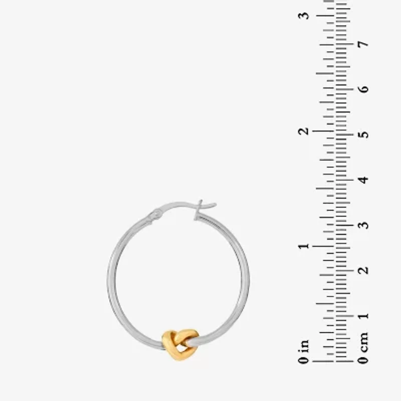 Womens 18K Gold Over Silver Sterling Silver 30mm Hoop Earrings