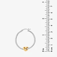 Womens 18K Gold Over Silver Sterling Silver 30mm Hoop Earrings