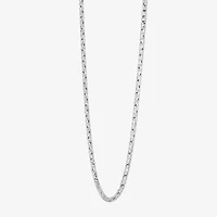 Made in Italy Womens Sterling Silver Inch Link Chain Necklace