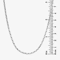 Made in Italy Womens Sterling Silver Inch Link Chain Necklace