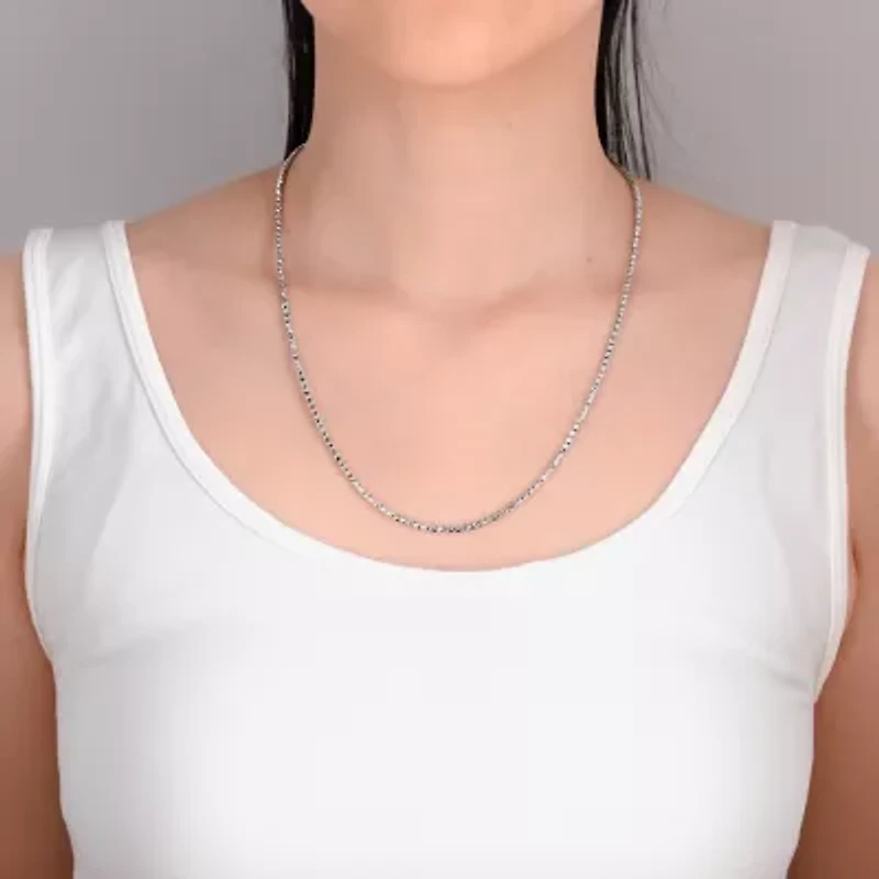 Made in Italy Womens Sterling Silver 20 Inch Link Chain Necklace