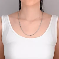Made in Italy Womens Sterling Silver 20 Inch Link Chain Necklace