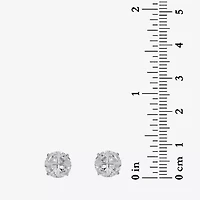 DiamonArt® White Cubic Zirconia Sterling Silver 8mm Stud Earrings