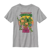 Little & Big Kid Boys Crew Neck Short Sleeve Regular Fit Teenage Mutant Ninja Turtles Graphic T-Shirt