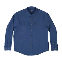 Smiths Workwear Solid Heather Mens Long Sleeve Regular Fit Flannel Shirt