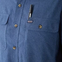 Smiths Workwear Solid Heather Mens Long Sleeve Regular Fit Flannel Shirt