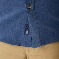 Smiths Workwear Solid Heather Mens Long Sleeve Regular Fit Flannel Shirt