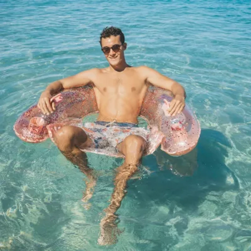 PoolCandy Rose Gold Glitter Sun Chair Jumbo 48IN