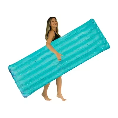 PoolCandy Aqua Glitter Deluxe Pool Raft Xl 74IN X 30IN