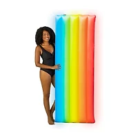 PoolCandy Rainbow Collection Illuminated Led Deluxe Pool Raft - 74 X 30IN