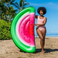 PoolCandy Half Island Watermelon Raft