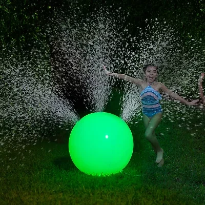 PoolCandy Illuminated Color Changing Beach Ball Sprinkler